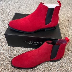 Harrison Myles Red Chelsea Mens Boots